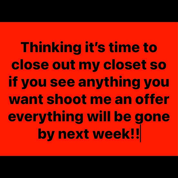 Time to close my closet out everything going!! - Picture 1 of 1